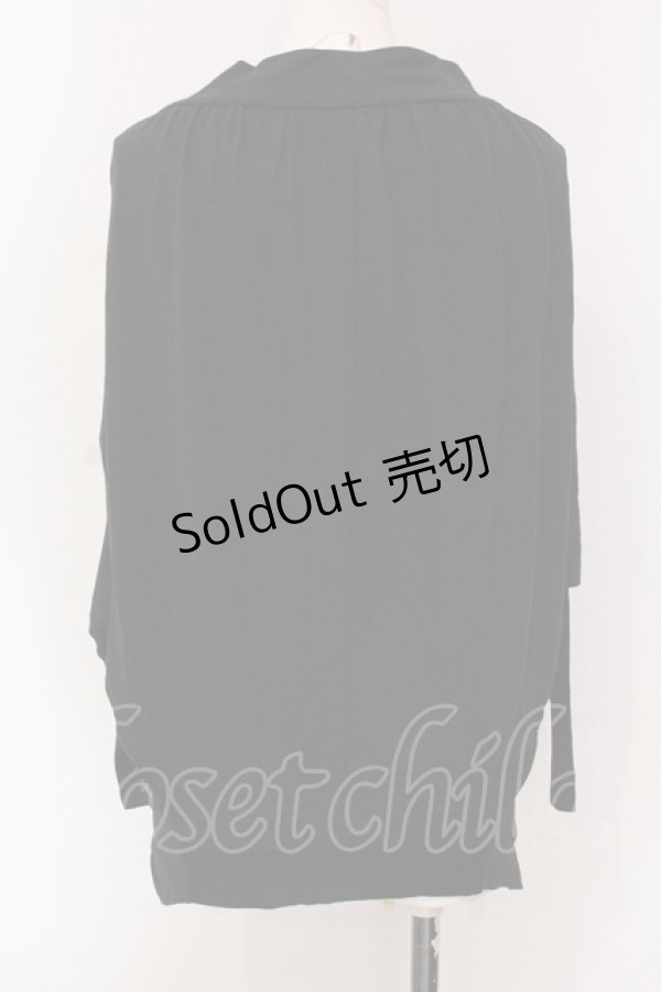 画像3: Ozz Croce / レイヤード風ZIPライントップス  ブラック O-25-04-26-040-OO-TO-OW-ZI (3)