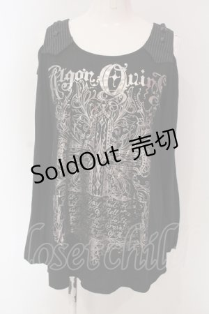 画像: ALGONQUINS / クロスプリントAラインタンク  ブラック O-25-04-26-051-AL-TO-IG-OS