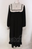 画像1: DearMyLove / クロス刺繍シスターワンピース 3L クロ×グレー O-25-04-26-061-EL-OP-IG-OS (1)