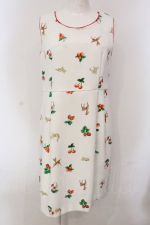 画像: Franche Lippee / あかい実ワンピース M シロ O-25-04-26-063-LO-OP-IG-OS