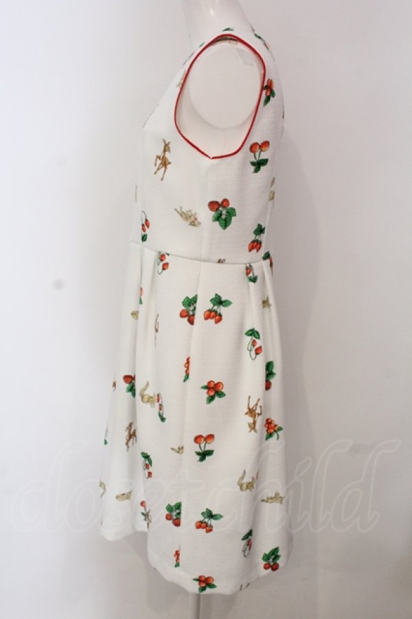 画像2: Franche Lippee / あかい実ワンピース M シロ O-25-04-26-063-LO-OP-IG-OS (2)