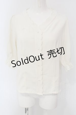 画像: an another angelus / 袖カットワークブラウス  アイボリー O-25-04-26-068-CA-BL-IG-OS