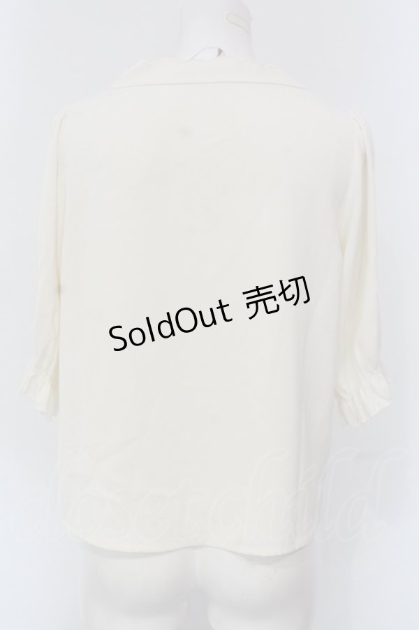 画像3: an another angelus / 袖カットワークブラウス  アイボリー O-25-04-26-068-CA-BL-IG-OS (3)