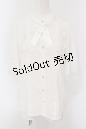 画像: axes femme kawaii / チュールフリルブラウス  シロ O-25-04-26-070-AX-BL-IG-OS