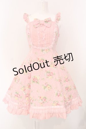 画像: Angelic Pretty / ローズアフタヌーンジャンパースカート  ピンク O-25-04-26-008-AP-OP-OW-OS