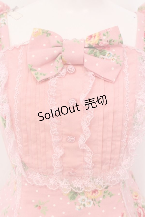 画像2: Angelic Pretty / ローズアフタヌーンジャンパースカート  ピンク O-25-04-26-008-AP-OP-OW-OS (2)