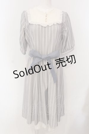 画像: axes femme / ブロッキングストライプワンピース M 公式色展開 ブルー O-25-04-26-074-AX-OP-IG-OS