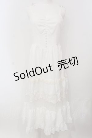 画像: axes femme POETIQUE / イースターラビット刺繍ワンピース M キナリ O-25-04-26-079-AX-OP-OW-OS