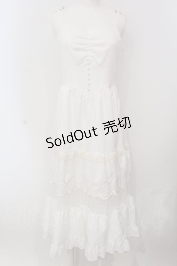 画像1: axes femme POETIQUE / イースターラビット刺繍ワンピース M キナリ O-25-04-26-079-AX-OP-OW-OS (1)