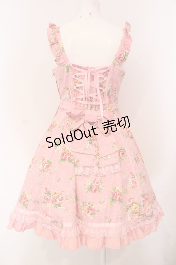 画像4: Angelic Pretty / ローズアフタヌーンジャンパースカート  ピンク O-25-04-26-008-AP-OP-OW-OS (4)