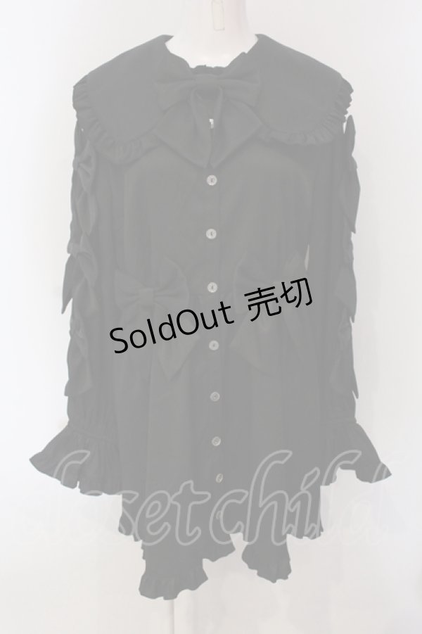 画像1: axes femme POETIQUE / メニーメニーリボンワンピース M クロ O-25-04-26-081-AX-OP-OW-OS (1)