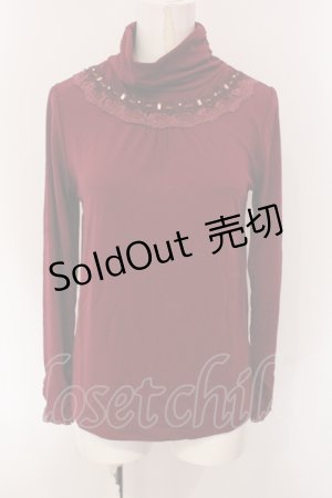 画像: 【SALE】axes femme / ハシゴレース使いタートル M ワイン O-25-04-26-085-AX-TO-OW-ZT459