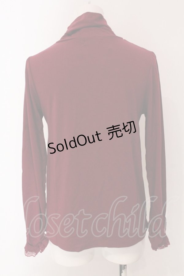 画像3: 【SALE】axes femme / ハシゴレース使いタートル M ワイン O-25-04-26-085-AX-TO-OW-ZT459 (3)