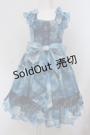 画像: Angel　Cat / 空と海柄ジャンパースカート  ブルー O-25-04-26-012-LO-OP-OW-OS