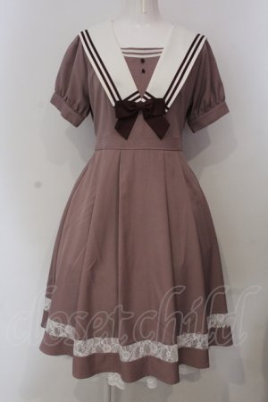 画像: axes femme POETIQUE / クラシックセーラーワンピース M ピンク O-25-04-26-019-AX-OP-IG-OS