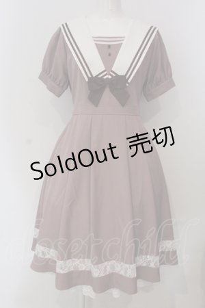 画像: axes femme POETIQUE / クラシックセーラーワンピース M ピンク O-25-04-26-019-AX-OP-IG-OS