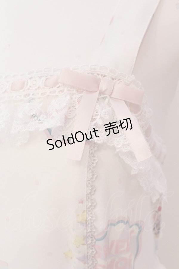 画像2: axes femme kawaii / アイス柄ジャンパースカート  シロ O-25-04-26-021-AX-OP-IG-OS (2)