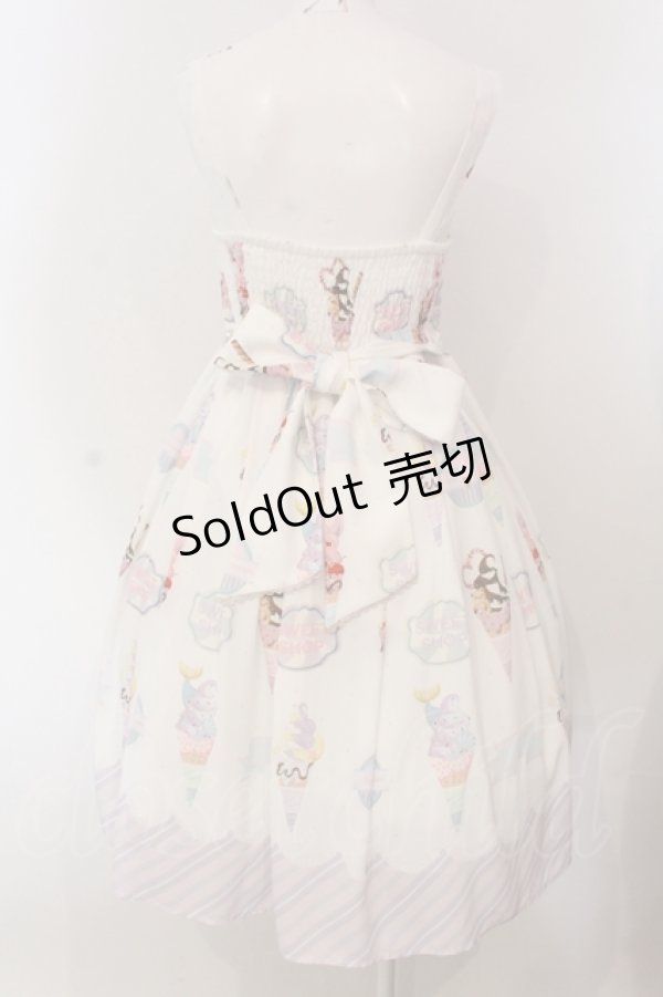 画像5: axes femme kawaii / アイス柄ジャンパースカート  シロ O-25-04-26-021-AX-OP-IG-OS (5)