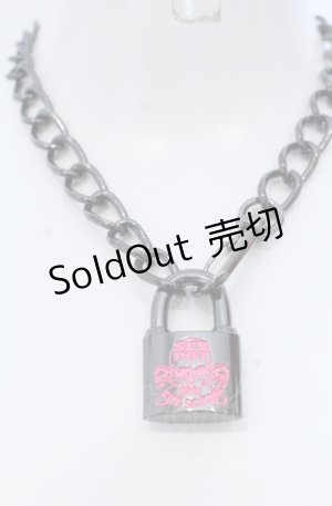 画像: SEX POT ReVeNGe / 南京錠ネックレス  ガンメタ×ピンク O-25-04-27-001-SP-AC-IG-OS