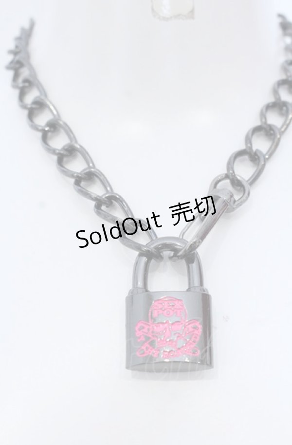画像1: SEX POT ReVeNGe / 南京錠ネックレス  ガンメタ×ピンク O-25-04-27-001-SP-AC-IG-OS (1)