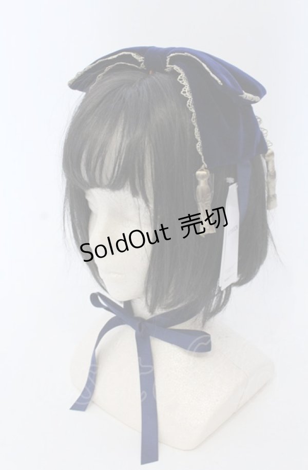 画像1: axes femme kawaii / タッセル付リボンヘッドドレス  ブルー O-25-04-27-034-AX-AC-OW-OS (1)