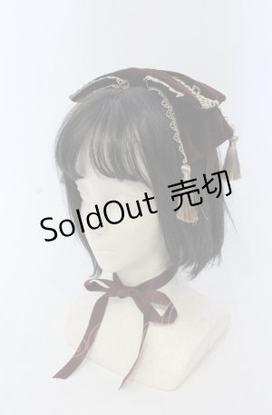 画像: axes femme kawaii / タッセル付リボンヘッドドレス  ワイン O-25-04-27-035-AX-AC-OW-OS