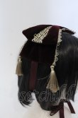 画像2: axes femme kawaii / タッセル付リボンヘッドドレス  ワイン O-25-04-27-035-AX-AC-OW-OS (2)