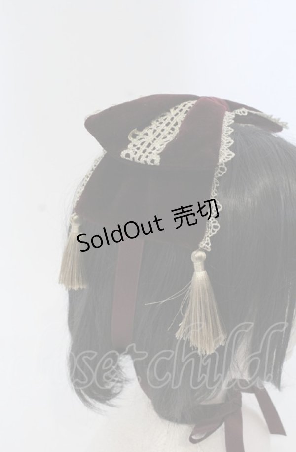 画像2: axes femme kawaii / タッセル付リボンヘッドドレス  ワイン O-25-04-27-035-AX-AC-OW-OS (2)