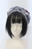 画像2: axes femme / パール付リボンチェックベレー  ラベンダー O-25-04-27-037-AX-AC-OW-OS (2)