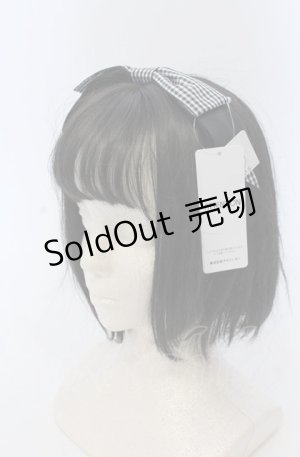 画像: axes femme kawaii / ギンガムリボンカチューシャ  クロ O-25-04-27-039-AX-AC-OW-OS