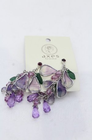 画像: axes femme / 藤の花モチーフイヤリング  シルバー O-25-04-27-061-AX-AC-OW-OS