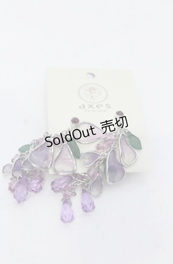 画像1: axes femme / 藤の花モチーフイヤリング  シルバー O-25-04-27-061-AX-AC-OW-OS (1)