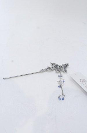 画像: axes femme / 薔薇装飾蝶々かんざし  シルバー O-25-04-27-064-AX-AC-OW-OS