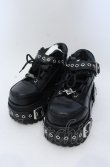 画像1: REFLEM / ボンテージデザインプラットフォームシューズ 23ｃｍ ブラック O-25-04-27-092-PU-SH-OW-OS (1)