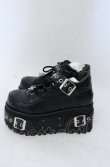 画像2: REFLEM / ボンテージデザインプラットフォームシューズ 23ｃｍ ブラック O-25-04-27-092-PU-SH-OW-OS (2)