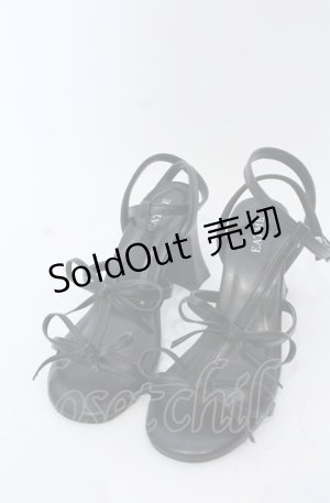 画像: EATME / リボンサンダル M クロ O-25-04-27-093-LO-SH-OW-OS