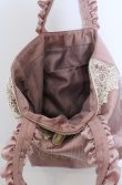 画像3: Maison de FLEUR / カメオレースフリルハンドルトートバッグ  ピンク O-25-04-27-013-LO-BG-IG-OS (3)