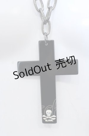 画像: GLAVIL / BIGクロスネックレス  ブラック O-25-04-27-002-PU-AC-IG-OS
