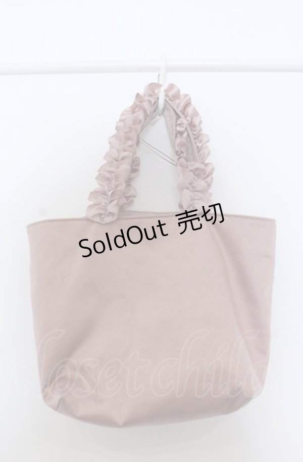 画像4: Maison de FLEUR / カメオレースフリルハンドルトートバッグ  ピンク O-25-04-27-013-LO-BG-IG-ZT-K021 (4)