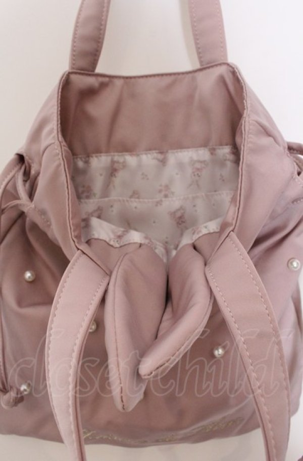 画像2: Maison de FLEUR / 《Easter》ラビットパールトートバッグ  ピンク O-25-04-27-014-LO-BG-IG-ZT-K020 (2)
