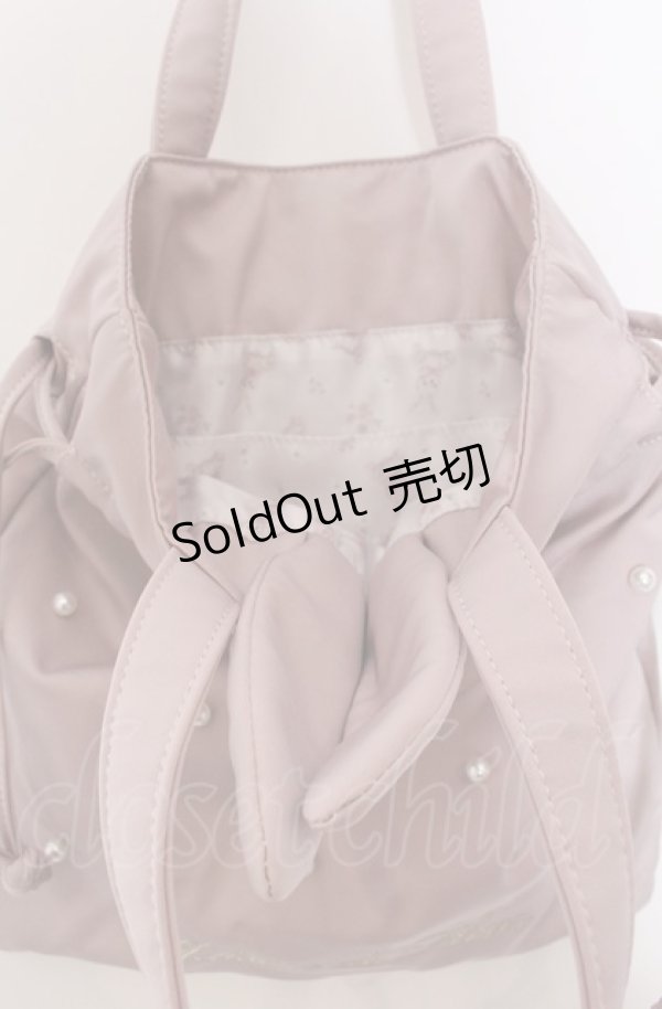 画像2: Maison de FLEUR / 《Easter》ラビットパールトートバッグ  ピンク O-25-04-27-014-LO-BG-IG-ZT-K020 (2)