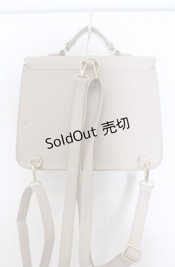 画像2: m petit by misako / スカラップ被せの3WAYバッグ  アイボリー O-25-04-27-016-LO-BG-IG-ZT-K021 (2)