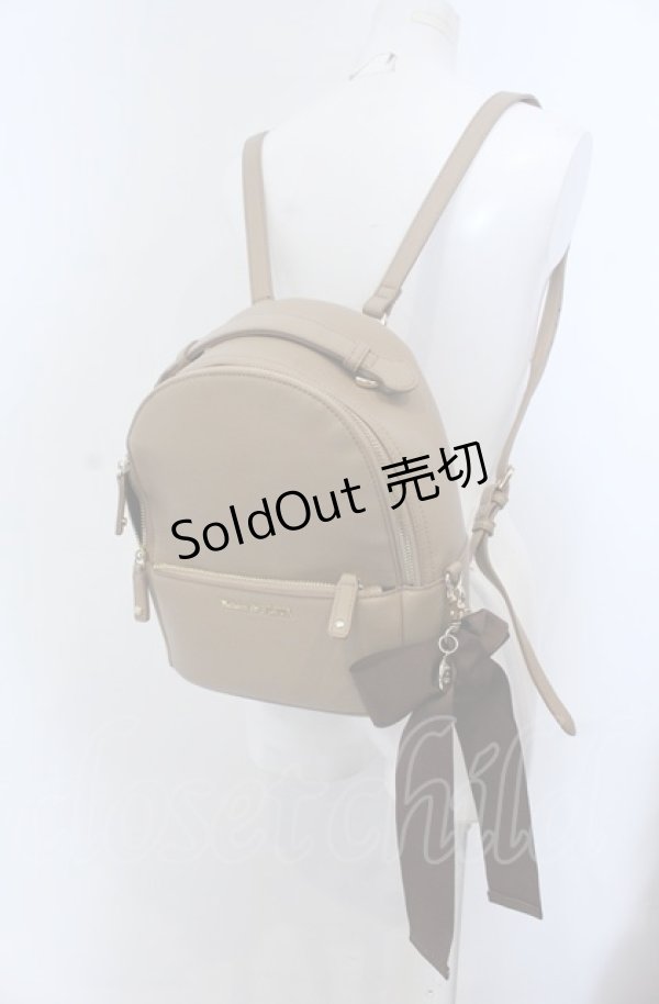 画像2: Maison de FLEUR / リボンMリュック  ベージュ O-25-04-27-017-LO-BG-IG-ZT-K021 (2)