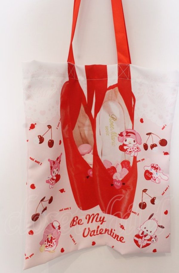 画像1: Rose Marie seoir / Sanrio characters etude ballet bag  ピンク×アカ O-25-04-27-019-EL-BG-IG-OS (1)
