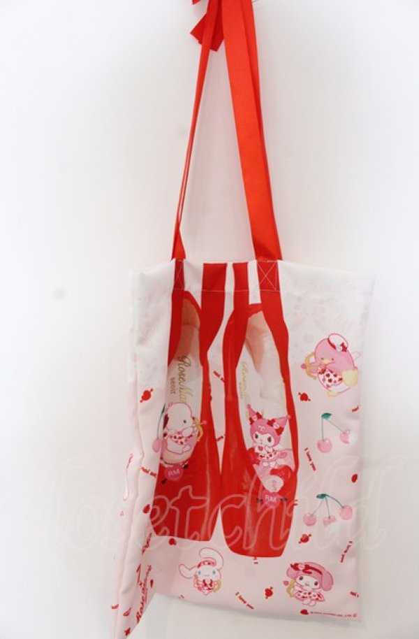 画像3: Rose Marie seoir / Sanrio characters etude ballet bag  ピンク×アカ O-25-04-27-019-EL-BG-IG-OS (3)