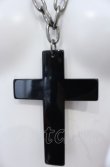 画像3: GLAVIL / BIGクロスネックレス  ブラック O-25-04-27-002-PU-AC-IG-OS (3)
