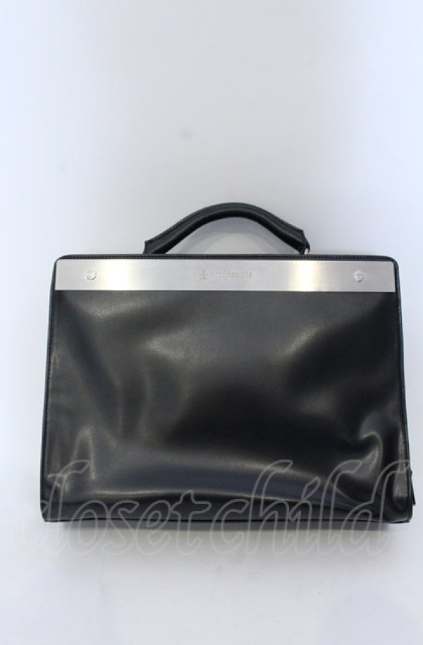 画像1: artherapie / ATメタルプレート2 2WAYボックスショルダー 25ｃｍ×34ｃｍ×8.5ｃｍ（公式記載） ブラック O-25-04-27-023-GO-BG-OW-OS (1)