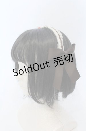 画像: Amavel / サイドリボンレースカチューシャ  ブラウン×アイボリー O-25-04-27-027-CA-AC-IG-OS
