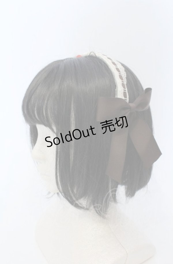 画像1: Amavel / サイドリボンレースカチューシャ  ブラウン×アイボリー O-25-04-27-027-CA-AC-IG-OS (1)