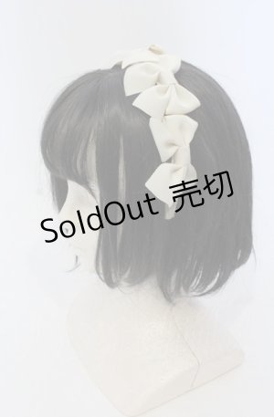 画像: Melody BasKet / リボンいっぱいカチューシャ  アイボリー O-25-04-27-028-LO-AC-IG-OS